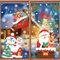 ZEPIQOR Stickers Noel, Decoration Noel Fenêtre Autocollant Noël Reutilisable,Double Face Amovibles DIY Fenêtres Stickers, Renne Père Noël Flocon de Neige PVC Stickers, 8 Feuilles