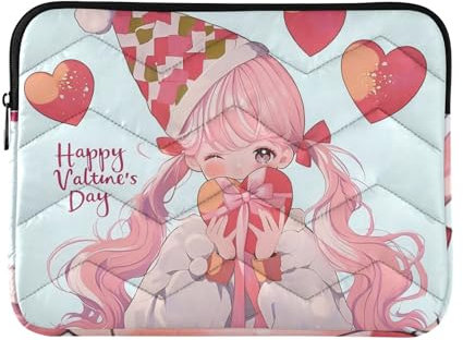 Laptop Sleeve Case 13-14 Inch Classical Laptop Sleeve Bag Valentine's Day Anime Cute Girls Travel Laptop Sleeve Bag for Laptop Computer
