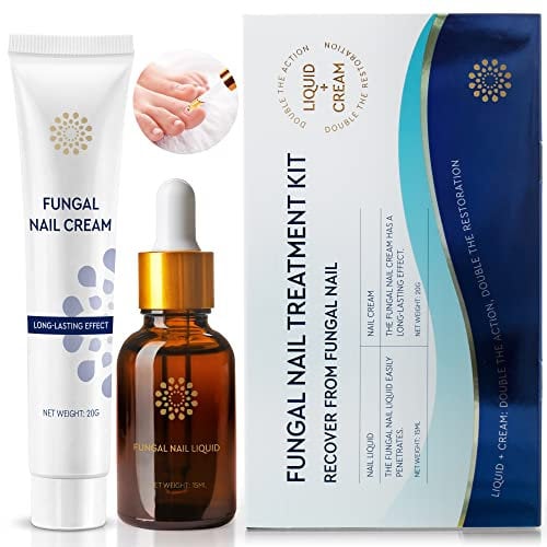 Toenail Fungus Treatment Extra Strength: Nail Fungus Treatment for Toenail and Fingernails - Fungus Nail Treatment Liquid 15ML and Anti-fungal Nail Repair Cream 20g Plant Extract Ingredients