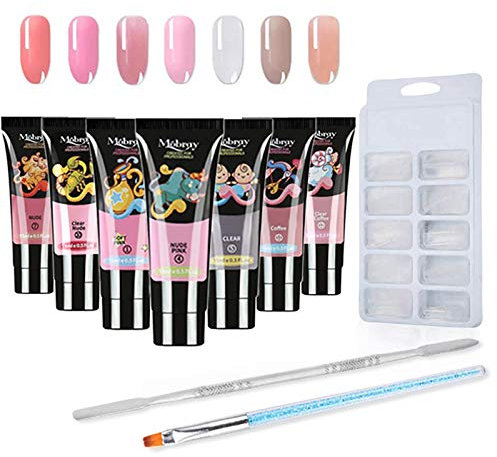 Kit de uñas de gel acrílico Bestauty: pegamento fotográfico multicolor de secado rápido para uñas atractivas y duraderas (15 ml x 3 piezas) para uso doméstico y profesional. (7pcs)