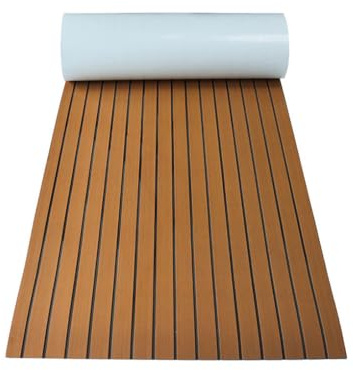 KIXZSAZ Boat Flooring EVA Foam Decking Sheet 240 * 45CM Yacht Sheet Bevel Edge Stripes Flooring For Boat Rv