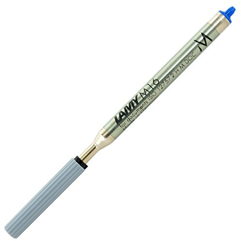 LAMY M16 Kugelschreiber-Großraummine aus Metall - Original Ersatzmine für alle Lamy Kugelschreiber Modelle - dokumentenecht - Strichbreite Mittel in Tintenfarbe blau