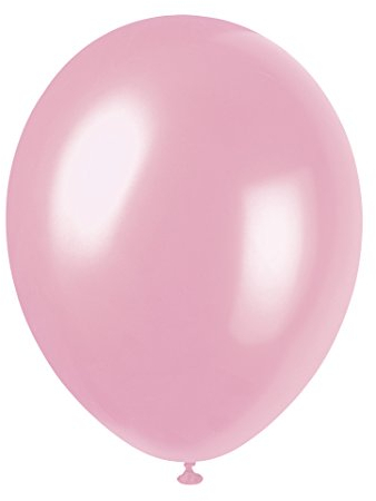 Perlenbesetzte Latex-Party-Ballons - 30 cm - Kristallrosa - 8er-Packung, Rosa (Crystal Pink)