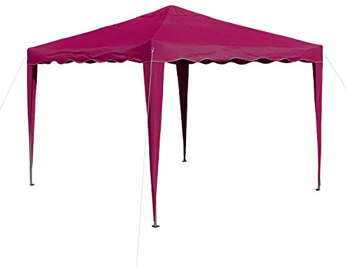 Pavillon Gartenpavillon Faltpavillon Alu/Metall 3x3m Bordeaux Garten Partyzelt