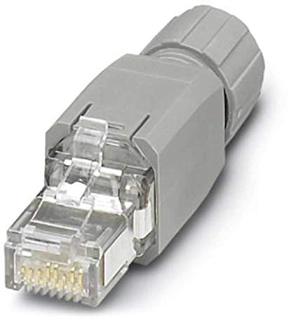 Phoenix Safe Contact VS-PN-RJ45-5-Q/IP20 RJ45 Connector, Protection Class IP20, 4 Pin Numbers, Connection Type IDC Quick Connection, Traffic Grey, 1658435