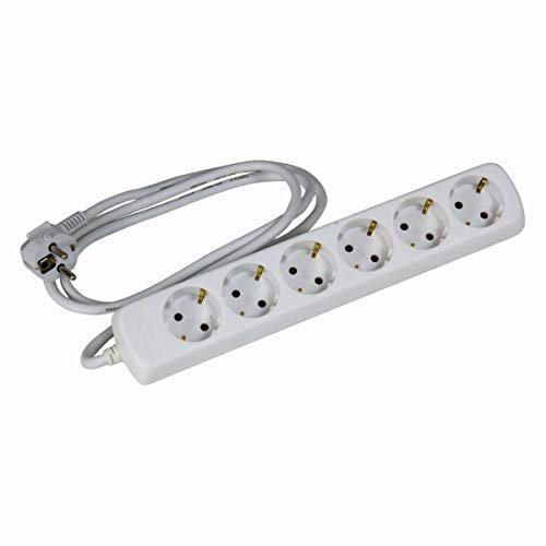HEITRONIC Steckdose 6-Fach WEIß 3G1,5MM² 1,5M