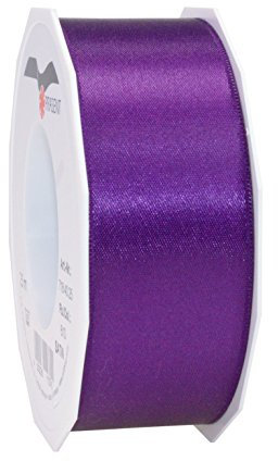 Präsent C.E. Pattberg Satin violett, 25 m Satinband zum Einpacken von Geschenken, 40 mm Breite, Geschenkband zum Dekorieren & Basteln, Dekoband, Anlass
