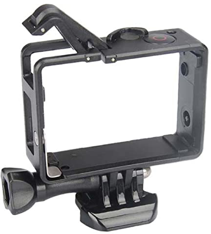 vhbw Rahmenhalterung kompatibel mit GoPro Hero (2018), (4) Session, 3, 3+, 4, 4 Black, 4 Silver, 5, 5 Black ActionCam - Kunststoff, schwarz