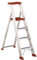 Svelt Sgabello Professionale in Alluminio 4 Gradini con Guarda-Corpo e Vaschetta Portaoggetti – Portata 150kg