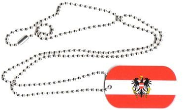 Dog Tag Österreich Adler Erkennungsmarke 30 x 50 mm Fahne Flagge