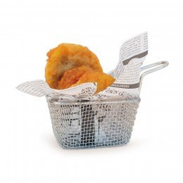 Garcia de Pou 6 Einheit Mini Fryer 1 Portion Box, Edelstahl, silber, 30 x 30 x 30 cm