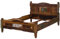 MASSIVMOEBEL24.DE | Fable massives Bett #22 - Mehrfarbig lackiert | aus Altholz | mit Kopfteil und Füßen | 160x200cm | Vintage | Massivholzbett Doppelbett