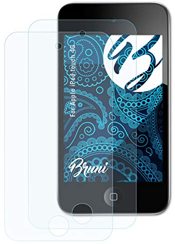 Bruni Schutzfolie kompatibel mit Apple iPod touch 4G Folie, glasklare Displayschutzfolie (2X)