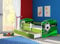 CLAMARO 'Fantasia Grün' 180 x 80 Kinderbett Set inkl. Matratze, Lattenrost und mit Bettkasten Schublade, mit verstellbarem Rausfallschutz und Kantenschutzleisten, Design: 14 Fußball Toor
