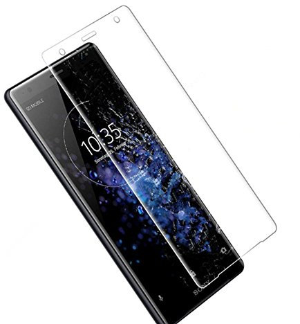 XMTN Sony Xperia XZ2 Compact 5.0 Protection Écran,3D Incurvé Couverture Complète Verre Trempé Protecteur d'Écran de Dureté 9H pour Sony Xperia XZ2 Compact Smartphone (Transparent)