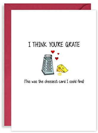 Cute Pun Birthday/Anniversary Card - I think you're GRATE - Birthday/Anniversary Cards funny cheesy joke anniversary cards for him/her