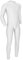iEFiEL Herren Einteiler Bodysuit Ganzkörperanzug Langarm Jumpsuit Overall Tanz Trikot Ballettanzug Turnanzug mit Reißverschluss Weiß Medium