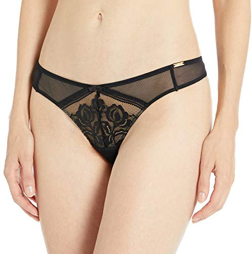 Gossard Women's Encore Thong Panties, Black (Black/Nude), S