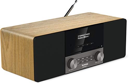 TechniSat DIGITRADIO 3 - Stereo DAB Radio Kompaktanlage (DAB+, UKW, CD-Player, Bluetooth, USB, Kopfhöreranschluss, AUX-Eingang, Radiowecker, OLED Display, 20 Watt RMS) eiche