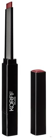 Korff Rossetto Matt, Ottima Tenuta, Effetto Matte Vellutato, Texture Confortevole dal Colore Pieno e Intenso, Senza Profumo, 01, Confezione da 1,65g