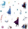 RoomMates - RMK4075SCS Disney Die Eiskönigin 2 Charakteren zum Abziehen und Aufkleben | 21 Wandsticker | Elsa, Anna, Olaf, Kristoff & Sven, blau weiß, lila, 1.86  x 1.87  x 7.12  x 12.72 