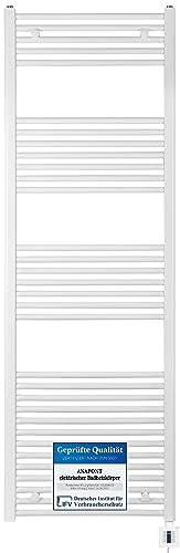 anapont elektrischer Badheizkörper 1475x600 - weiß gerade - Timer-Funktion - Handtuchheizkörper - Badheizung elektrisch - Handtuchheizung - Made in Germany