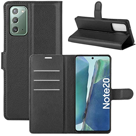 betterfon | Samsung Galaxy Note 20 Hülle Handy Tasche Handyhülle Etui Wallet Case Schutzhülle mit Magnetverschluss/Kartenfächer für Samsung Galaxy Note20 SM-N981 Schwarz