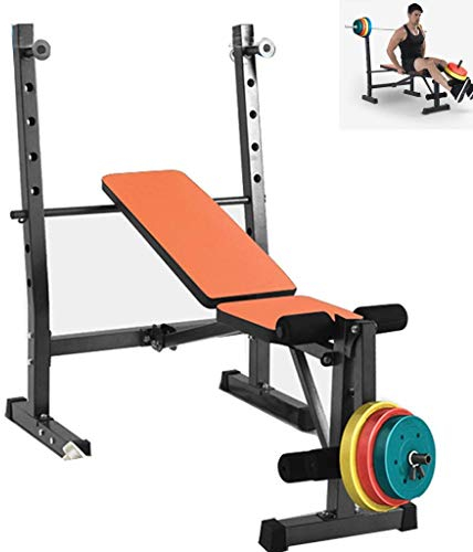 XBSLJ Hantelbank Faltbares Bankdrücken Rack Krafttrainingsgerät Home Langhantel Rack Multifunktions-Fitnessgeräte Squat Rack Gewicht Bank,