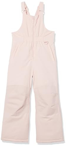 Amazon Essentials Girls' Water-Resistant Ski & Snow Bib Overall, Light Mauve, Large