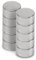 MAUL Neodym Magnet Ø 10 x 5 mm (10er Pack) | Magnete für einen vielseitigen Einsatz | Magnet rund mit elegantem und modernem Design | Magnete stark für Magnetboard, Magnetband | Silber