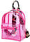 TINYAT Sac à dos transparent étanche mignon pour collage, concert, sport, voyage et usage quotidien, rose