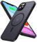 Olialia Strong Magnetic Case for iPhone 11, [Compatible with MagSafe] [Military Drop Protection] Skin-Friendly Touch Shockproof Protective Slim Phone Cover 6.1 inch, Black