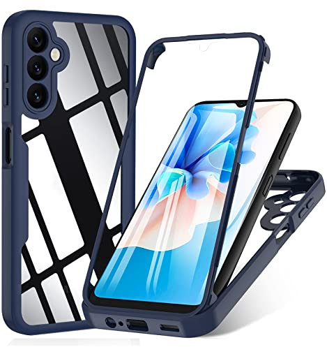 BESINPO Coque pour Samsung A14, Coque Samsung Galaxy A14 avec Protection D'écran, 360 integrale Antichoc Anti-Rayures écran Protection Case Etui Housse pour Samsung A14 4G/5G -Bleu