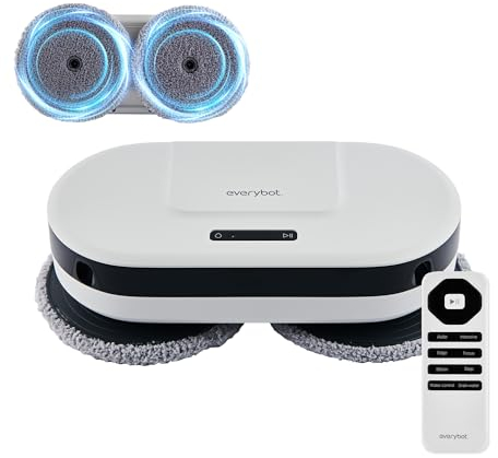 EVERYBOT Nueva mopa robot Edge2 - Actualizada en 2024 | La primera limpieza de fregona giratoria del mundo | Solución sin ruedas | Potente limpiador de piso | Velocidad de movimiento rápida y diseño