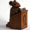 Church Mouse Statue - Wooden Collectible Vicar Mouse in Pulpit for Home, Garden, Easter, and Party Decor