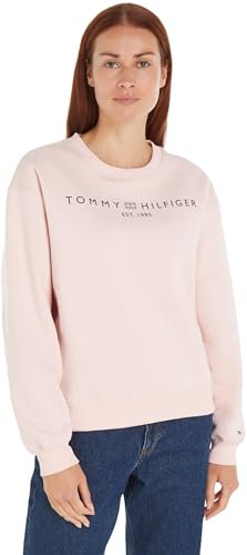 Tommy Hilfiger Mdrn Reg Corp Logo C-Nk Swtshrt Ww0Ww39791, Felpa, Donna, Rosa (Delicate Pink), XXL