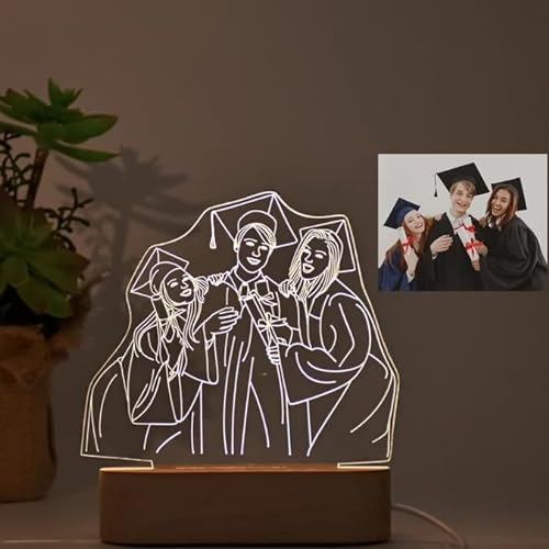 Personalisierte 3D Graduierung Foto Lampe Licht, Benutzerdefinierte Graduierung Geschenk Für Tochter, Sohn, Benutzerdefinierte Acylic Foto Lampe, Lampe Nachtlicht, Einzigartige Bff Geschenk