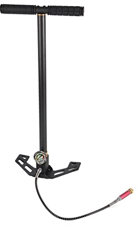 Pompe à Pneu Manuelle, Pompe à Pied Vélo, Pompe à Air Manuelle, Haute Pression Pcp 0-6000 Psi, 3 Niveaux, Pliable Pompe à Ballon De Foot, Pompe pour Pistolet à Air