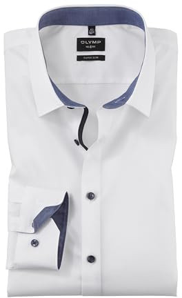 OLYMP Herren Oberhemd Langarm No. Six,Einfarbig,super Slim,Urban Kent