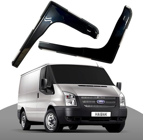 Haibak Wind Deflectors Set Compatible With Ford Transit 2006-2014 MK7 2 Doors Van Tinted 2pcs in Channel Fitment
