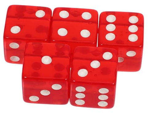 Gogogmee 5 Stück Große Würfelsieb Spielstütze Acryl Würfel Requisiten Würfel Partyspiel Würfelbrett Würfel Tragbare Würfel Spielwürfel Requisiten Würfel Für Spiel Würfelspiel