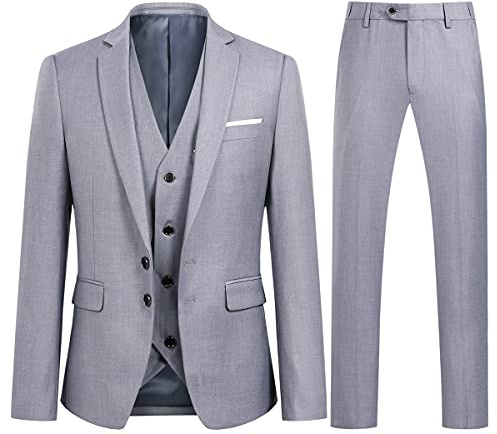 YOUTHUP Traje Hombre 3 Piezas 2 Botones Slim Fit para Boda y Negocios