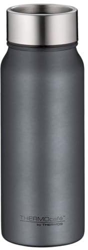 THERMOcafé by THERMOS TC DRINKING MUG Gobelet isotherme, en acier inoxydable, gris mat, 0,50 l, anti-fuite, 9 heures de chaud pendant 18 heures pour le froid, passe au lave-vaisselle, sans BPA