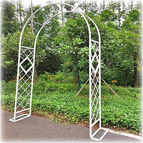 Arche de jardin extra large pour roses en métal galvanisé résistant aux intempéries pour mariage extérieur arche de jardin noir et blanc options disponibles 3,6 x 2,3 m et 3,4 x 2,3 m