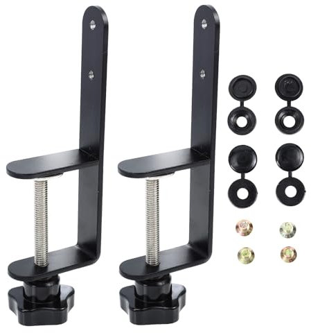 HGZLQKD 2X Pegboard Desk Mount for 1-5cm Desktop Fixing Clamps Standing Support Metal Panel Support Table Clamps for Office Garage