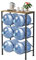 bimiti Water Jug Holder 3-Tier Water Jug Rack Double Row 6-Tray 5 Gallon Heavy Duty Water Jug Stand with Top Shelf Carbon Steel Water Bottle Organizer with 6 Slots for Kitchen, Office, Living Room