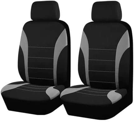MNBHJGR Autositzbezüge Set für Suzuki Vitara 2020-2024, Sitzbezüge Auto Vordersitze 2 Stück, Autozubehör Innenraum Deko,B Grey
