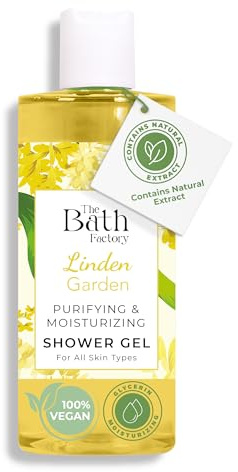 The Bath Factory Duschgel – Linden Garden – Feuchtigkeitsspendende & Pflegende Körperreinigung – 400 ml