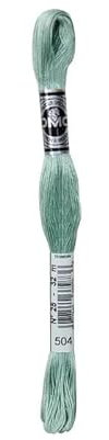 Filo da ricamo Broder Spécial Perlè DMC grossezza 25 32 metri matassina ricamo punto croce vari colori (504, VERDE)