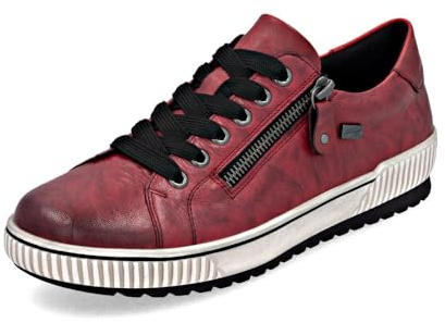 Remonte Damen Low-Top Sneaker D0700, Frauen Halbschuhe,lose Einlage,wasserabweisend,remonteTEX,Freizeit,sportlich,straßenschuhe,rot (36),41 EU